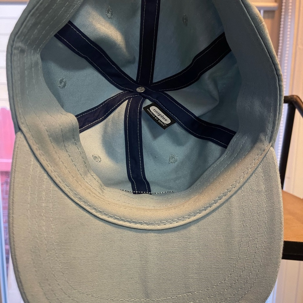 Patagonia P-6 Logo Trad Cap Baby Blue Strapback Hat NetPlus - Picture 4 of 5
